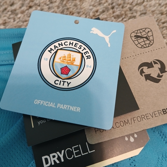 Puma Dry Cell Manchester City Soccer Training Jersey Men's Size Small (NWT) - Picture 5 of 7